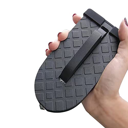 Car Door Step Foldable Roof Rack Door Step Up on Door Latch, Safety Hammer Glass Breaker, Easy Roof Access Universal Fit for Most Car, SUV, Truck (Black-a)