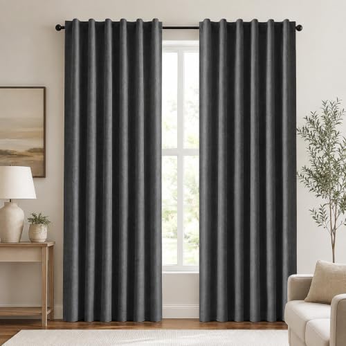 Deconovo Blackout Curtains for Bedroom, Living Room 54 Inch Long 2 Panels