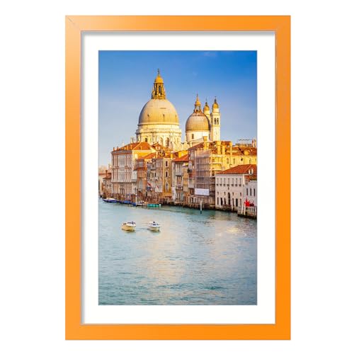 wyooxoo 13x19 Picture Frame Made of Solid Wood Orange Photo