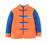 stylesilove Kids Baby Boys Traditional Chinese Inspired Warm Fleece Jacket Coat (110/4-5 Years, Son Goku Multi)