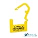 Plastic Padlock D, All ECO-, Numbered and Barcode, Yellow Color, 100 pcs. BFSEALS Free & Quick Shipping