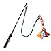 Interactive Flirt Pole Toy for Dogs Chase and Tug of War,Durable Teaser Wand with Pet Fleece Rope Tether Lure Toy to Outdoor Exercise & Training for Small Medium Large Dogs (Blue/Red, POLE-35 inches)