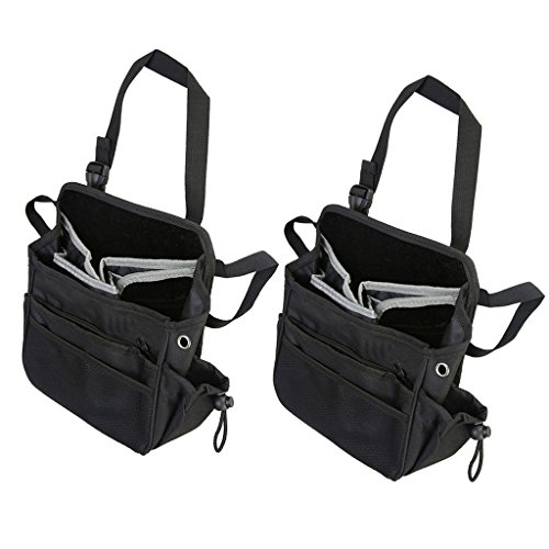 BeGrit Multi-function Waterproof Car Seat Bag Back Organizer Holder Travel Storage Bag Black/Pack of 2
