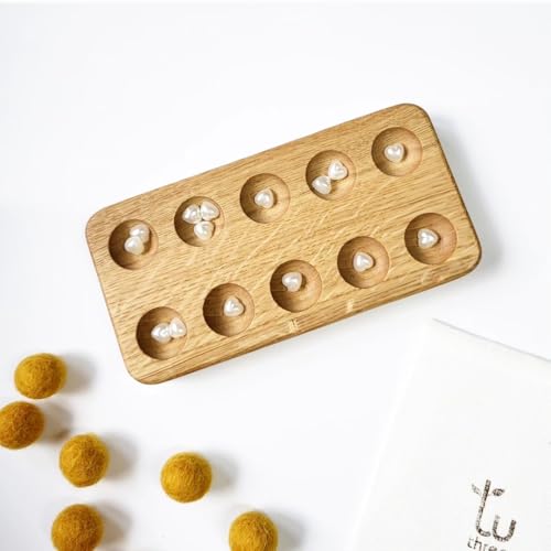 Montessori Wooden Ten Frame Math Board – Double-Sided Oak Counting Board – Math Manipulative for Kids – Early Learning Toy – Toddler Educational Gift – Preschool & Homeschool Activity (Only ten frame) - Image 2
