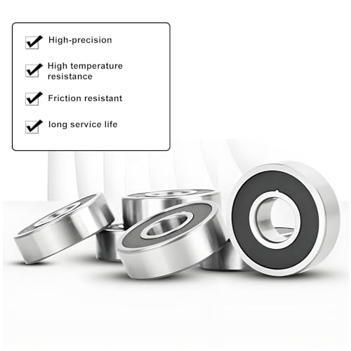 10 Stück Rillenkugellager 626RS doppelt versiegelt, 6mm x 19mm x 6mm Bearing, Rillenkugellager, Kugellager aus Kohlenstoffstahl für für eine Vielzahl von Anwendungen, Darunter Maschinen, Fahrzeuge
