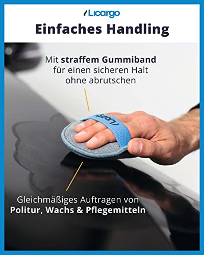 LICARGO® 4X Applikator Pads - Mikrofaser Handpolierschwamm zum gleichmäßigen Auftragen von Politur, Wachs und… - Image 5