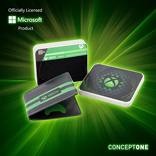 Concept One Microsoft Xbox Bifold Wallet, Slim Wallet With Decorative Tin For Men And Women, Multi #TOP6