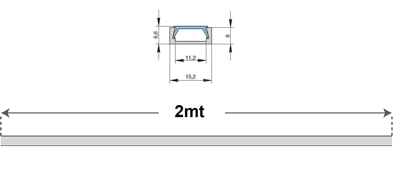 AFTERTECH 1 x 2 metros 1506LE 15x6 mm Perfil de aluminio para tiras LED, barra rígida de 2 m, color madera – Cubicature Hydro Dipping efecto madera + tapa transparente (1 x 2 metros 1506LE