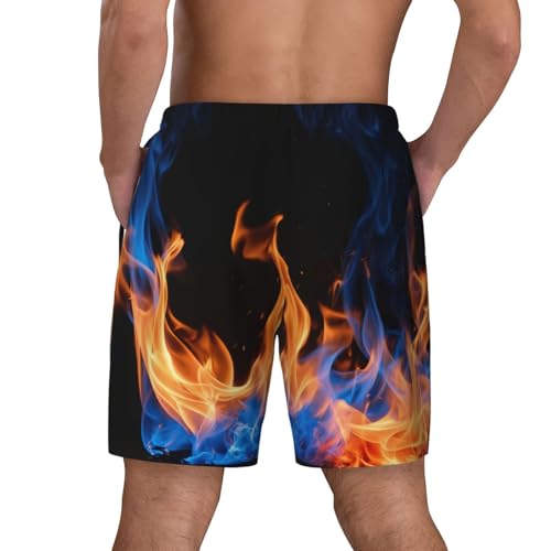 Short de bain respirant homme flamme bleue séchage rapide anti humidité - 7