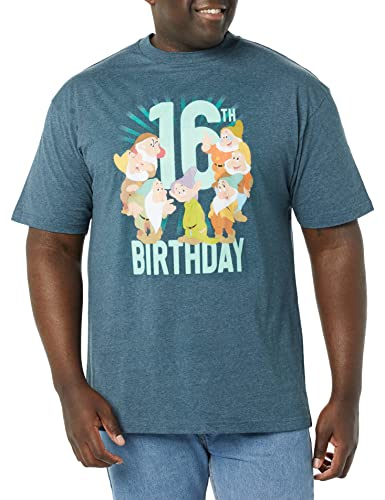T-shirt Disney Nains Sixteenth Bday coton anti-déformation anniversaire