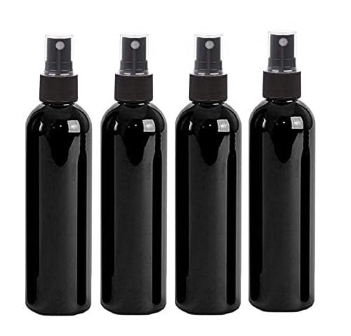Bigwheels Black Color Empty Refillable Reusable Container 100ml Spray Bottle for Pocket Hand Sanitizer, Hand Bag, Home, Travel Purposes, Beauty and Multiple Purpose Set of 4 (Black)
