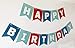 Turquoise White Red HAPPY BIRTHDAY BANNER Airplane Birthday Decorations