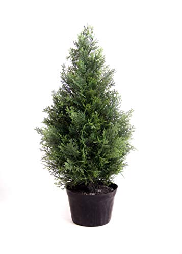 Best Artificial Potted Cedar Pine Cypress Conifer Tree (2ft)