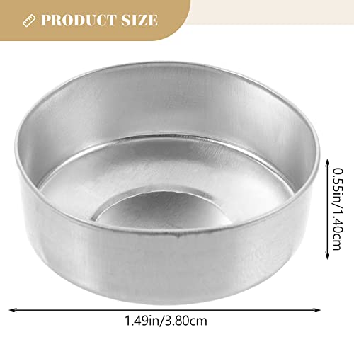 MAGICLULU Tealight Jar Holder 500Pcs Aluminum Tea Light Multipurpose Silver Case Lightweight Tea Light Tins Empty Case for Candle Making Supplies Candie Making Tin Tealight Cups - Image 2