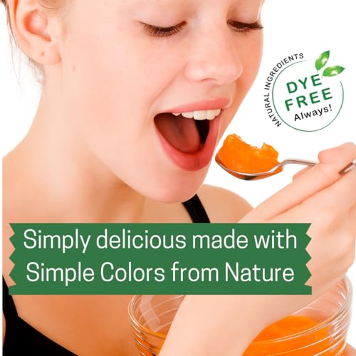 Simple Mixes Natural Gelatin Dessert, Orange, Healthy Snack, Dye-Free, No Gluten or Fat, Kosher, 3 Pack