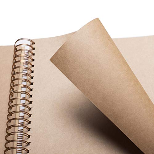 12X12 Large Scrapbook 3.6 Lbs Heavy Duty Scrapbook Album | Scrapbook Photo Album | Kraft Hardcover Notebook With 50 Sheet | Use As Photo Album, Baby Book, Sketchbook|12X12 Inch 100 Page #TOP2