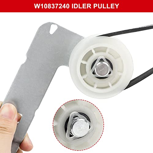 4392067 Dryer Repair And W10837240 Dryer Idler Pulley Kit Include Wpw10314173 Rollers & 661570V Belt & 279640 Idler Pulley,Dryer Maintenance Kit Replace Whir.lpool Ken.more May.tag Parts #TOP3