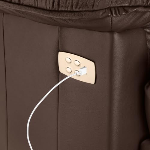 Image of LA Z BOY American Imported Cardinal Single Seater Auto Motorized Italian Leather Reclina Rocker Recliner Sofa | Premium Durable Iconic Comfort Home Design | Living Room Relax Seating Chair | Mocca