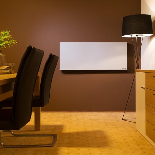 tectake Hybrid Infrarot Heizung mit Thermostat und Kippschutz, Infrarotheizung Standgerät, Wandheizung elektrisch, Infrarotheizung Deckenmontage, Elektroheizung, Paneel- 550W-2