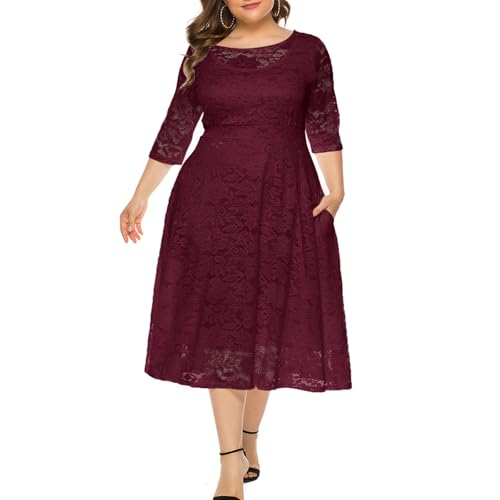 Eternatastic Womens Scooped Neckline Floral lace...