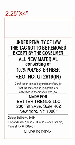 Better Trends Anglique Comforter Collection 100% Cotton Tufted Unique Luxurious Soft Plush Woven Machine Washable Tumble Dry, King, Taupe #TOP7