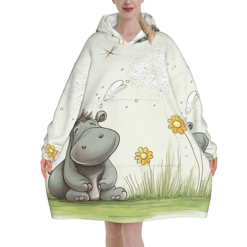 Couverture à capuche portable contre le froid sweat géant