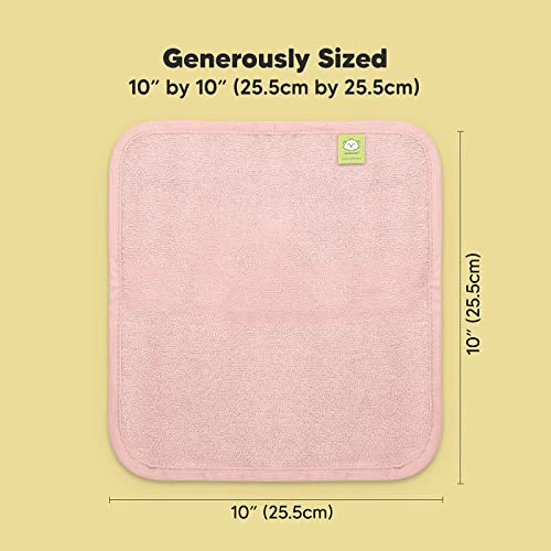 6-Pack Organic Baby Washcloths - Soft Bamboo Washcloth, Baby Wash Cloths, Baby Wash Cloth For Newborn, Kids, Baby Towels, Baby Bath Essentials, Face Towel, Face Cloths For Washing Face (Blush Pink) #TOP4