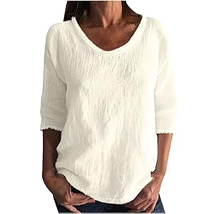 Vrouwelijke Korte Mouw T-shirt Herfst Zomer 2023 Mode Crew Hals Linnen Katoen Fringe Brunch Losse Fit Top Shirt voor…