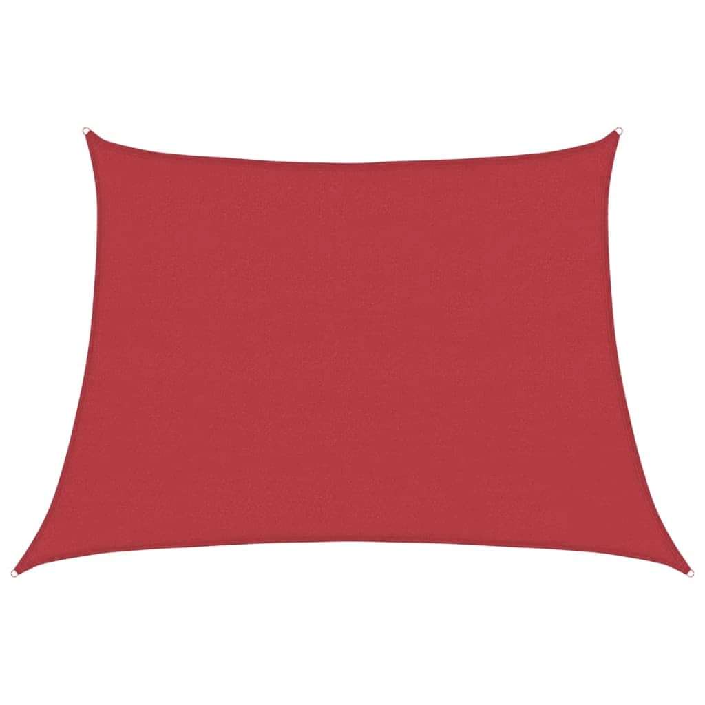 Voile d'ombrage rouge rectangulaire pour protéger la terrasse du soleil