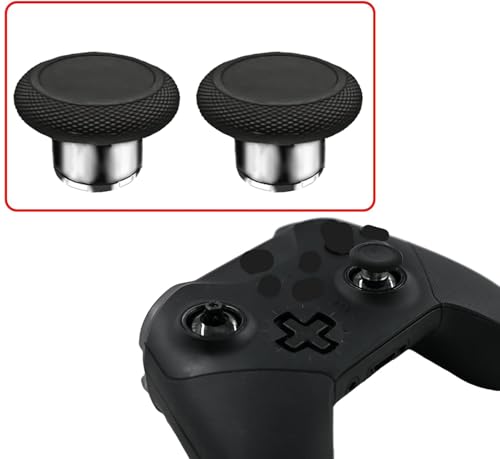 Image of 2 in 1 Short Metal Thumbsticks Replacement for Elite Series 2 Core Controllers, Replacement Thumbsticks for Xbox Elite Series 2 Controllers(Black)