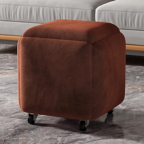 Chaise cube gigogne empilable avec repose-pieds à roulettes - 2