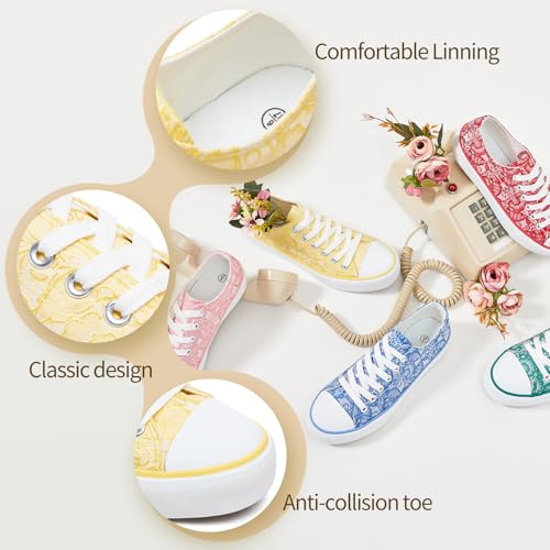Image of yageyan Womens White Tennis Shoes Low top Canvas Sneakers Women Fashion Shoes for Walking Casual Canvas Comfortable