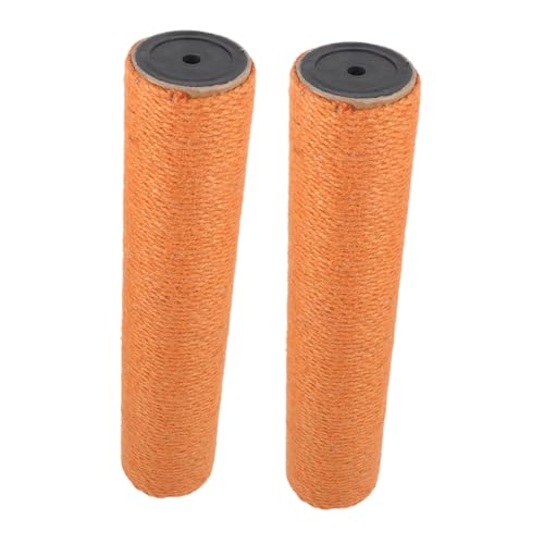 SUPVOX 2Pcs Jute Cat Scratch Post Replacement for Climbing Durable Wooden Scratching Post Daily Use Kitten Scratcher for Cats Height