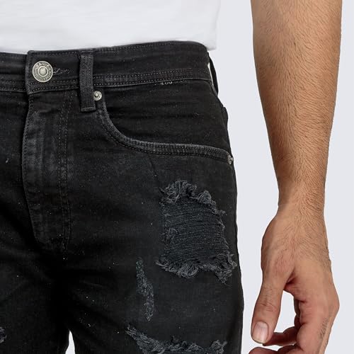 Essentials Men’s Skinny and Stretch Ripped Jeans for Men, Fashion Straight Leg Comfort Flex Waist Casual Pants2