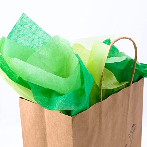 Image of MR FIVE 60 Sheets Gift Tissue Paper Bulk, 20 inch x 14 inch, Green Tissue Paper for Gift Bags, St. Patrick's Day Easter Halloween Birthday Wedding Christmas, 3 Colors