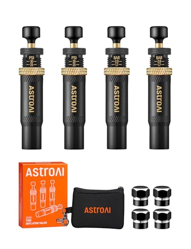 AstroAI Tire Deflator Kit 4-Pack, Adjustable 10-30 PSI