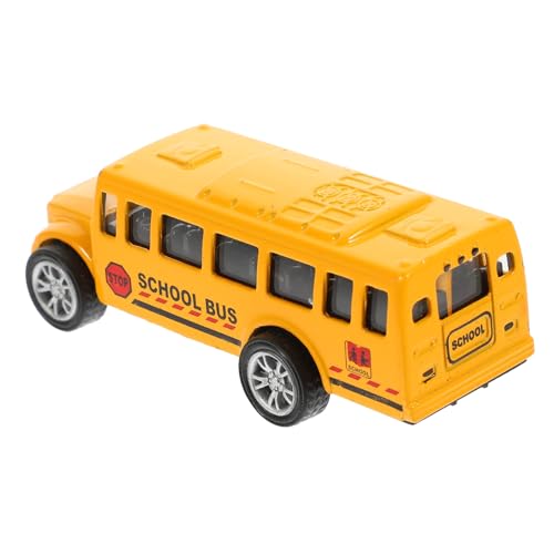 Alasum Tirar hacia Modelo de autobús playmóvil playmobile Modelo de Coche Fundido a presión Coches de niños Tire hacia del Coche Modelo de autobús de Juego aleación Orange