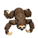 3D Printed Realistic Sloth with Articulating Limbs – Lifelike Hanging Collectible Mammal Model