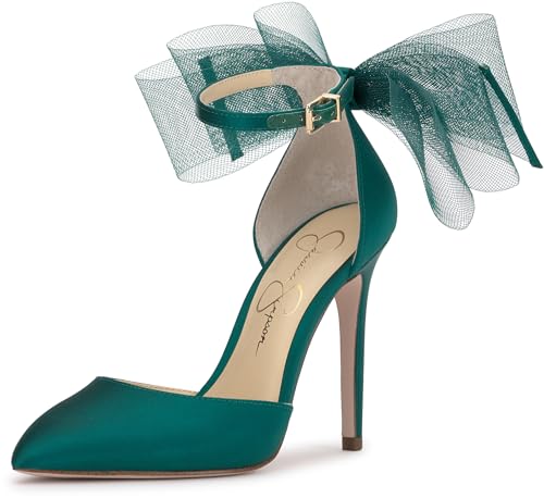 Jessica Simpson Phindies Tulle Bow Pump, Gem Green, 8