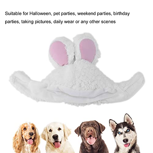 Chapéu de coelho bonito coelho headwear fantasia de pelúcia para gato, festas de animais de estimaçã