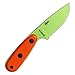 ESEE Izula Venom Green Fixed Blade Knife w/Orange G10 Handles and Molded Polymer Sheath