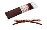 Fisherman Eyewear Slim Vision Rimless Reading Glasses, Tortoise (+2.50)