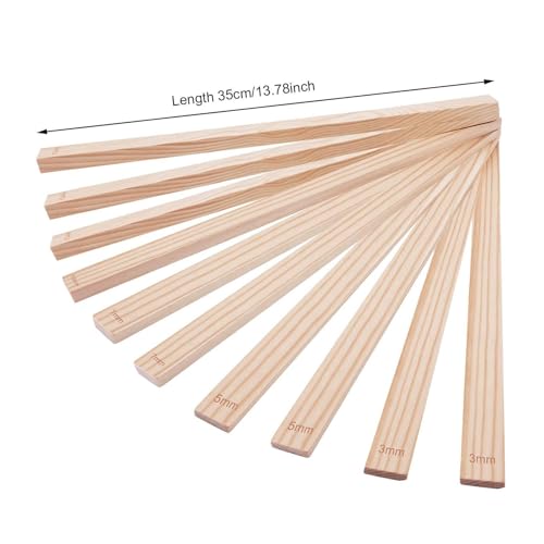 IEUDNS Tiras de medição Guias de rolo de madeira Régua de cozimento leve para artesanato Tortas Ferr