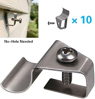 Address Plaques Hanger for Vinyl Siding, No-Hole Needed Outdoor House Number Signs Screws