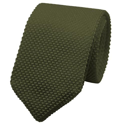 Image of Mantieqingway Pointed Knit Ties for Men Pure Color 2.76'' Skinny Neck Tie Formal Business Knitted Tie for Daily Wedding Party