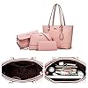 Women Fashion Handbags Wallet Tote Bag Shoulder Bag Top Handle Satchel Purse Set 4pcs