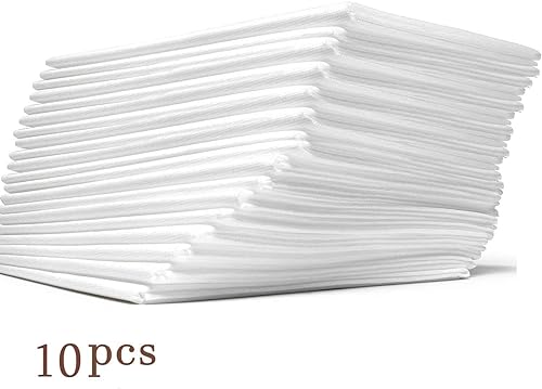eqivei Lot de 10 nappes jetables, Blanches, pour Table à bière, Mariage, fête, Anniversaire, Tente à bière, rectangulaires, en Tissu Non tissé, 150 × 280 cm – vue 3