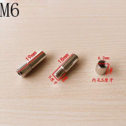 Ochoos M6 M8 M9 Laminate Nail Wood Glass Cabinet Shelf Dia Support Holder Pins - (Dimensions: M6 x19mm(15pcs))