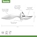 Tovolo Tilt-Up Ice Cream Scoop (White) - Non-Slip Grip Ice Cream Scooper with Footed Handle – Ice cream Scoop for Cookie Dough, Gelato, Sorbet & Frozen Treats - Dishwasher Safe & BPA-Free