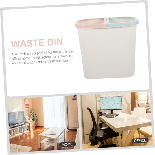 Caneca de basura plástica rectangular para cocina y baño miniatura 3